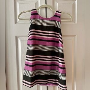 Banana Republic Pink Purple Black Striped Top